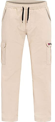 Nebulus Herren Chino Hose Lounge, Casual Cargohose aus Baumwolle & Elastan, Herrenhose mit Zugbund & elastischer Taille
