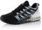 Fusskleidung® Damen Herren Sportschuhe Dämpfung Sneaker leichte Laufschuhe Schwarz Weiss EU 39