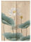 Hiseng Japanese Noren Curtain Long Type Door Tapestry for Home Decoration, Bedroom Kitchen Restaurant Bathroom Doorway Curtain, Toilet Partition Hanging Curtain (Lotus leaf,85x150cm)