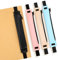 Containlol 4 Stück Bleistifttasche für Notizbuch Tagebuch Federmäppchen PU Leder Stift Mäppchen Bleistift Beutel für Notizbuch Planer mit Gummiband, Rosa Blau Khaki Schwarz