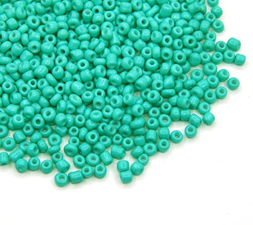 6500 cuentas de cristal opaco, 2 mm, mate, 11/0, perlas Pony, perlas opacas (turquesa)