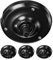 ledscom.de 4 Stück Baldachin, Porzellan, schwarz, 105mm Ø