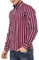 RED BRIDGE Chemise Homme rayée Modern Fit Manches Longues Bordeaux L
