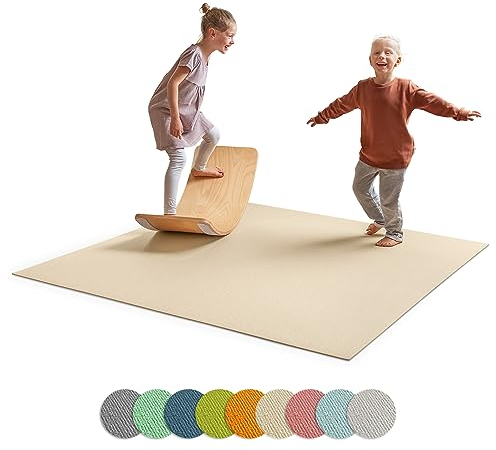 Ehrenkind® Made in Germany Anti-Rutsch Krabbelmatte Oeko-Tex Matten | Spielmatte Baby | Größe 120x180cm BEIGE