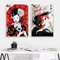 KLHWR Wandbilder, 2-teilig, 50 x 70 cm, kein Rahmen, japanischer Geisha und Yin-Yang-Fisch, Poster und Drucke, Wandkunst, Bild für Wohnzimmer, Heimdekoration