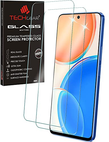 TECHGEAR 2 Pack GLASS Edition Compatible for for Honor X8 5G / X8 & Honor X6, Tempered Glass Screen Protector Covers [2.5D Round Edge] [9H Hardness] [Crystal Clarity] [Scratch-Resistant] [No-Bubble]