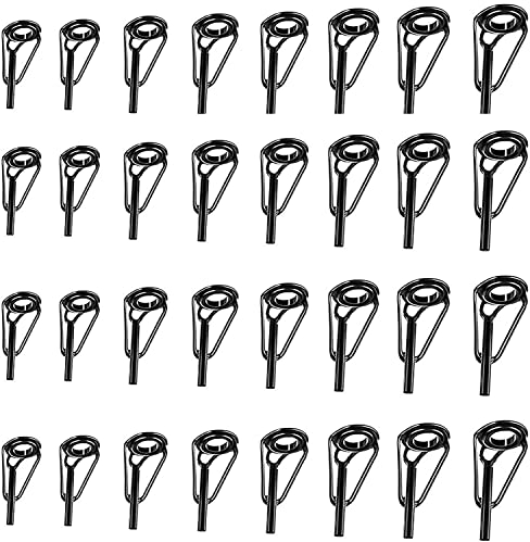 32 Stück Spitzenring Rutenring, Angelrute Reparatur Spitzenring, Angelrute Reparatur Zubehör, Angelrutenführung, Angelruten Spitzen Reparatur, Anwendbar für alle Gewässer (8 Größen)