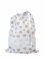 Filet - Sacchetto Porta Corredino con Chiusura a Coulisse da Ricamare, Realizzato in Cotone Piquet Millerighe Stampato, 100% Made in Italy, Fantasia Cuori Beige
