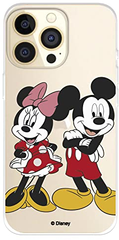 Schutzhülle für iPhone 14 Pro, offizielle Disney-Klassiker, Mickey und Minnie Posando zum Schutz Ihres Handys, flexible Silikonhülle mit offizieller Disney-Lizenz