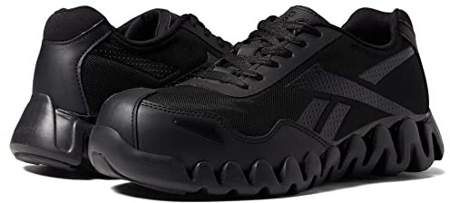 Reebok Work - Scarpe antinfortunistiche da uomo, con cerniera, stile casual, colore: nero, larghezza 7,5