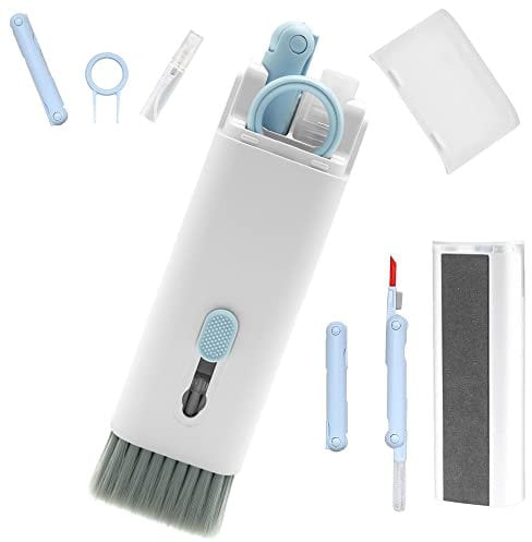 7-in-1 Elektronisches Reinigungsset für Airpods Pro MacBook iPad iPhone iPod Elektronik Airpod Reinigungsstift Bürste Werkzeug für PC TV Telefon Computer Kopfhörer - 5 ml Bildschirmreiniger Spray