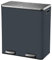 Poubelle de cuisine à pédale tri sélectif grande capacité 60L (2x30L) MAJOR en acier Inox Gris mat