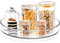 ACEBON Drehteller Organizer Lazy Susan, Zweistöckig Drehteller Küchen Organizer, Anti-Rutsch-Gewürzregal Drehbar für Küche Speisekammer Schrank Schrank Tisch Arbeitsplatte, Durchsichtig (1 Etagen)