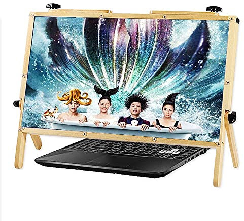 Computer Screen Magnifier Laptop Screen Magnifier Newest Version, 22 Foldable Screen Magnifying Glass Protector, for Laptop Blu-Ray 5X Reading Amplifier (White)