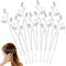 8PCS Bridal Pearl & Sparkly Hair Pins & Clips for Bride, Bridesmaid & Flower Girls