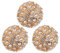 TEHAUX 3st Goldene Metallknöpfe Mit Diamanten -23mm Flache Rückseite Runde Strassknöpfe Kristallverzierungen Bastelknöpfe Nietenverzierung Für Bekleidung Brosche Knopf Kopfteil Sofa Legierung Runden