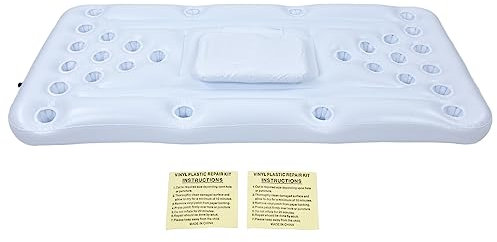 JYCRA 180 X 80 cm Aufblasbare Pong-Pool-Lounge, Lustiger Schwimmender Bier-Pong-Tisch, Verdickte Schwimmende PVC-Reihe für Pool-Party
