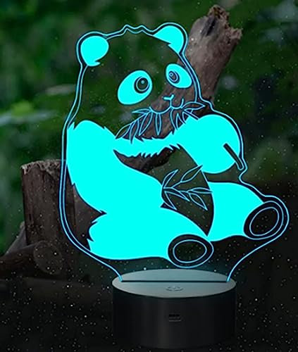 Jinson well 3D panda Lampe optische Illusion Nachtlicht licht 7 Farbwechsel Touch Switch Tisch Schreibtisch Dekoration Lampen mit Acryl Flat ABS Base USB Kabel kreatives Spielzeug