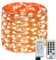 Lezonic Fairy Lights Mains Powered, 220 LED 25M Plug in Fairy Lights, 8 Mode Copper Wire String Lights for Indoor Bedroom, Garden, Wedding, Christmas, Holidays, Party, Christmas Decor(Orange)