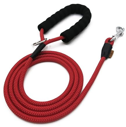 Aiminto Dog Leash, Braided Rope Traction – Walking Training Lead for Small Dogs ((1/3) - 6FT, Red)