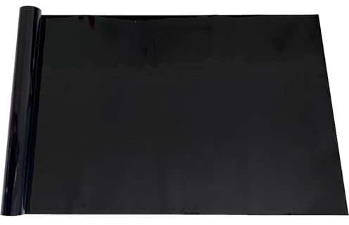 XCNO Black Aquarium Background Fish Tank Film, Static Cling, 51.2 x 19.7 in | Glue-Free, Thickened Waterproof Vinyl, Total Light Blockout, Makes Fish Colors Pop, Easy to Install and Remove, Reusable