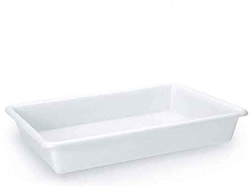 CABLEPELADO Bandeja para hostelería | Bandeja para frigorífico | Polipropileno | Apta para lavavajillas | Medidas 19 cm Largo x 14 cm Ancho x 6 cm Alto | Capacidad 890 ml | Blanco