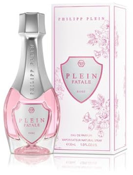 Philipp Plein – Eau de Parfum Plein Fatale Rosé 30 ml – Parfum Femme – Fragrance Boisée Florale – Notes Florales et Boisées – Flacon en Verre Rose en Forme de Bouteille de Champagne