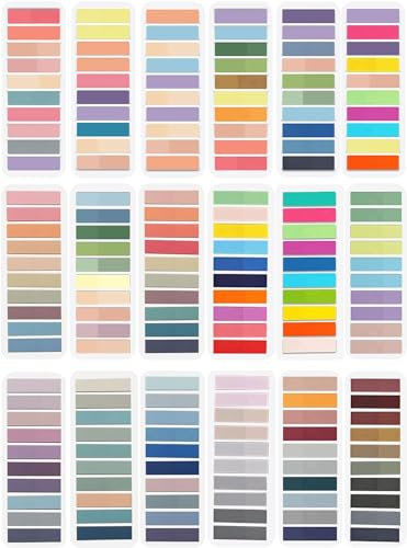 Newplenty 3600 Stück Haftnotizen,18 Stile Transparent Sticky Notes, Selbstklebend Haftstreifen, Klein Klebezettel Notizzettel, Page Marker Haftmarker Index Tabs Book Tabs für Büro Schule (3600)