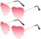 Sprinlot 2 Paar Herz Party Brille Rosa, Brillen Heart Shaped, Sonnenbrille Herzform, Lustige Brille für Fasching Foto Requisiten Geburtstags