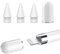 WeddHuis 4 Stück Kappe für Apple Pencil,Zubehör für Apple Pencil,Spitzen für Apple Pencil,Halter für Apple Pencil(1 Stück Weiß Kappe,3 Stück Spitzen Kompatibel)