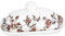 OKUMEYR 1stk Butterdose Aus Keramik Tischdekoration Snack-service-platte Food-service-gericht Gestaltete Butterdose Butterstickhalter Abgedeckte Butterdose Keksbehälter Mit Deckel Co Weiß