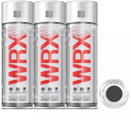 WRX Matt Anthracite Grey 7016M Aerosol Spray Paint Multi Purpose Fast Dry 400ml (3)