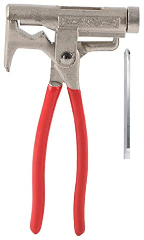 Universal Multi - Function Hammer Tool | Soft Rubber Handle for Comfort | Pipe Wrench/Screwdriver/Vise | 8 - Inch Adjustable Design with Screwdriver Bit