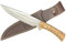 LO TRINCO YO Muela Cuchillo JABALI-21 OL hoja de acero MoVa de 21 cm y empuñadura de madera de olivo para Caza, Pesca, Supervivencia y Bushcraft