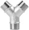 KXJSYL Tool 1 raccord de Tuyau en Y fileté mâle + Femelle BSP 3 4 5 Voies 1/4 3/8 1/2 3/4 1 2 en Acier Inoxydable SS304 fileté Multifonction(G1.2 BSP)