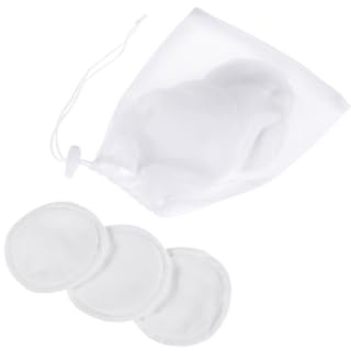 Sosoport 1 Satz Stillkissen Molton Stilleinlagen für Stillende Mütter Praktische Aufbewahrungstaschen Drawstring Mesh Bag Zipper Mesh Bag Atmungsaktiv Wiederverwendbar für Einsatz zu Hause