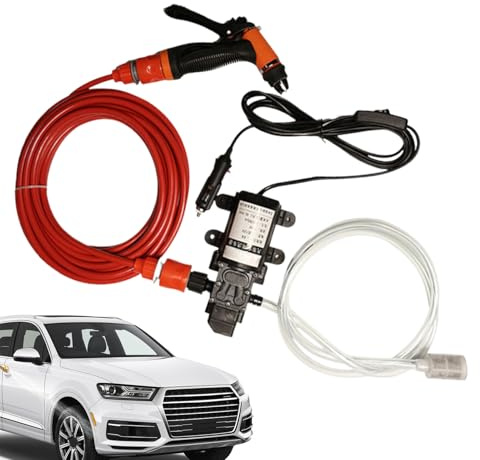 Generico Lavado de coches | Kit para limpieza de vehículos domésticos, hidrolimpiadora eléctrica portátil 12 V para coche, , neumático, casa, preparación de superficies