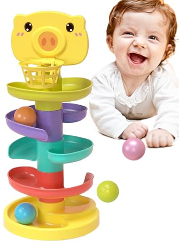 Fallendes Kugelspielzeug – wirbelnder Stapelturm, kreative Struktur, niedliches Lernspiel, robustes Lernspiel, farbenfrohes Lerndesign | Lernspielzeug für Hand-Auge-Koordination, Spaß
