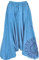 GURU SHOP Haremshose Pluderhose, Pumphose mit Mandala, Aladinhose aus Baumwolle - Blau, Damen