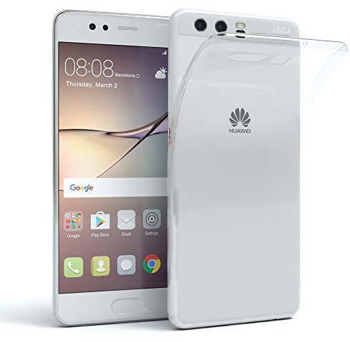 EAZY CASE Hülle kompatibel mit Huawei P10 Schutzhülle Silikon, Ultra dünn, Slimcover, Handyhülle, Silikonhülle, Backcover, Durchsichtig, Klar Transparent