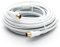 Premium X Basic Line - Cable de antena para TV (15 m, cable coaxial IEC con filtro de corriente HDTV 4K, color blanco)