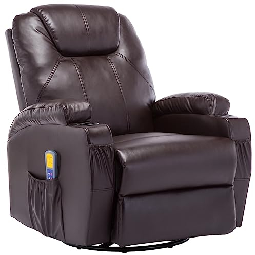 vidaXL Fernsehsessel Braun Massagesessel Relaxsessel Schaukelsessel Sessel