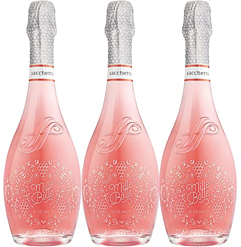 Sacchetto Mille Bolle Spumante Brut Rosé NV Extra Brut (3 x 0.75 l)