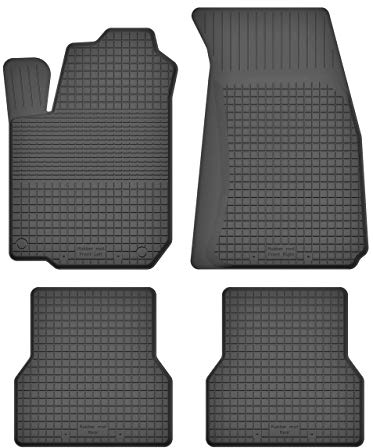 Gummimatten Fußmatten 1.5 cm Rand kompatibel mit Renault CLIO III IV (Bj. 2005-2019) ideal angepasst 4 -Teile EIN Set
