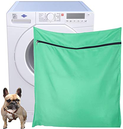 miuse Pet Laundry Bag for Washing Machine Petwear Wash Bag- Keep Your Washing Machine Free from Hair - Ideal for Dogs, Cats, Horses's Towels, Blankets, Toys, Harness & More(Green)