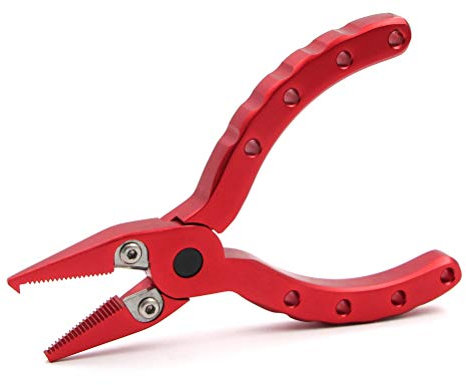 CRAZY SHARK Portable Mini Aluminum Flying Fishing Pliers For Cutting Braid Line Remove Hooks with Sheath and Lanyard 4.5in