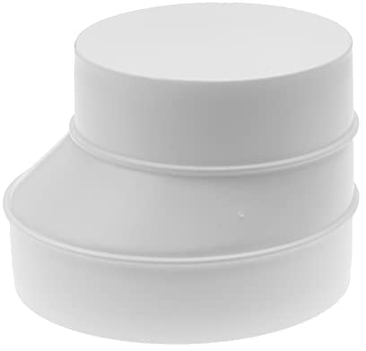 Vent Systems Ø125 bis 100 mm Kanal Reduzierstück Adapter Verbinder Fitting Rohr Erhöhung Reduzierstück Konus für HVAC Lüftungssysteme ABS Kunststoff PVC Rohr 5 auf 4 Zoll