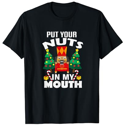 Divertente Schiaccianoci Natale Babbo Natale Maglietta