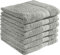REDBEST Handtuchset, Frottierset 6er-Pack Chicago grau Größe 50x100 cm - saugstark, strapazierfähig, ideal für Reisen, Sport (weitere Farben)