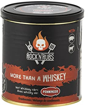 ROCK'N'RUBS Würzmischung More Than A Whiskey - BBQ Rub zum Grillen & Kochen mit würziger Kräutermischung & Whiskey - 130 g Dose